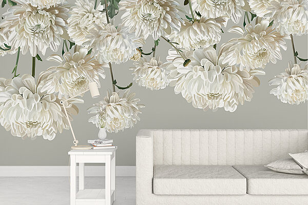 Group of white flowers Group of white flowers