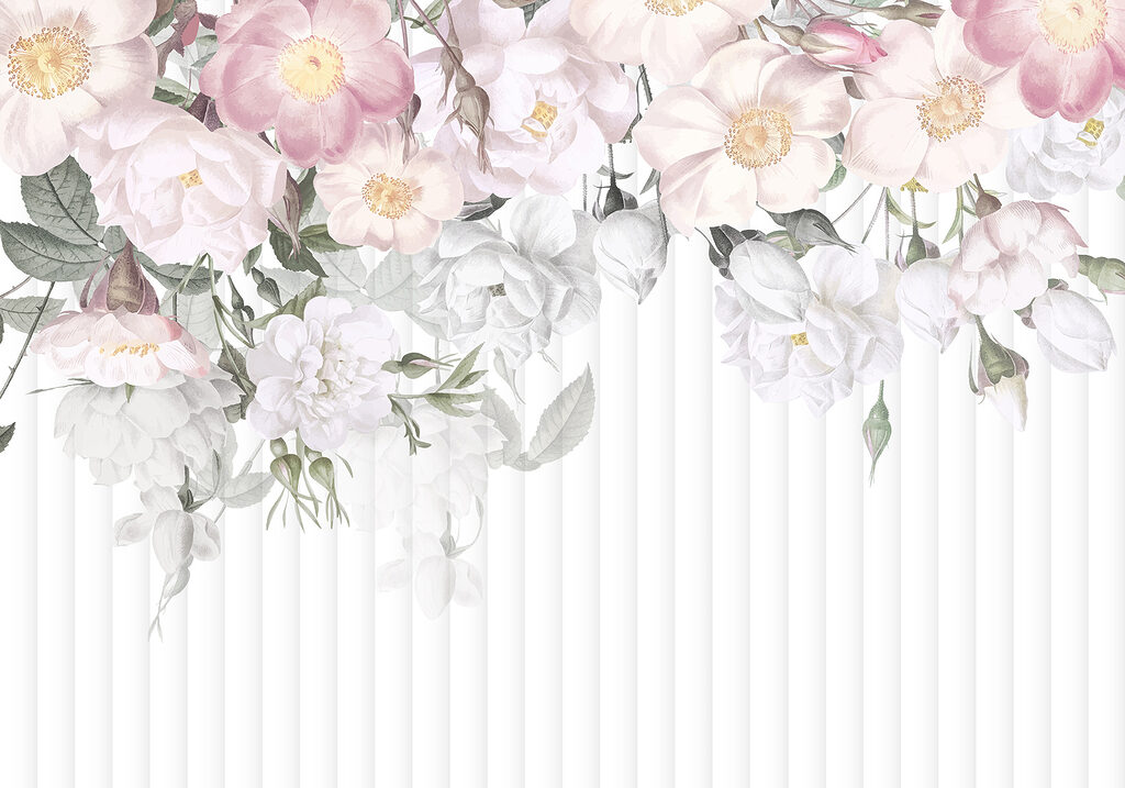 Group of flowers on a white background Group of flowers on a white background
