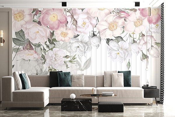Group of flowers on a white background Group of flowers on a white background