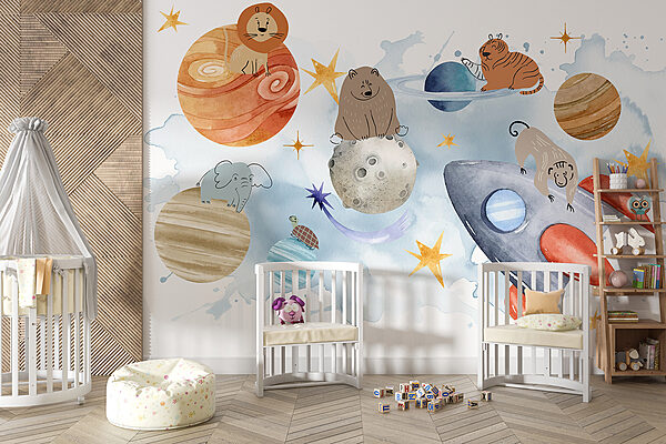 Group of animals in space Group of animals in space