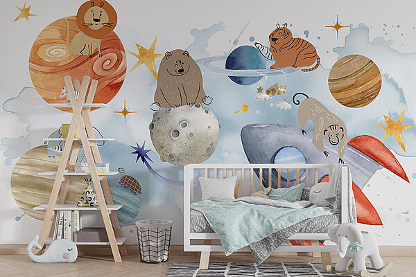 Group of animals in space Group of animals in space