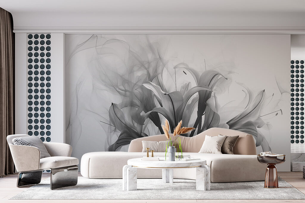 Black and white image of flowers Black and white image of flowers