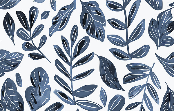 Pattern of blue leaves Pattern of blue leaves