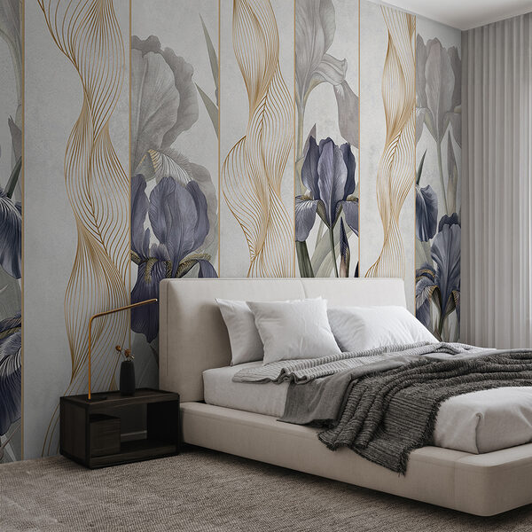 Elegant irises with delicate curves. Elegant irises with delicate curves.