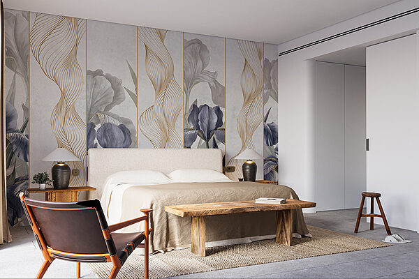 Elegant irises with delicate curves. Elegant irises with delicate curves.