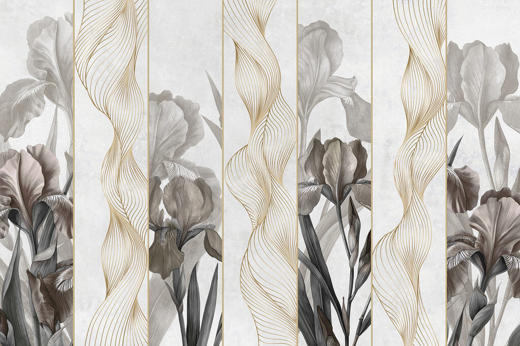 Elegant Waves and Floral Design Elegant Waves and Floral Design