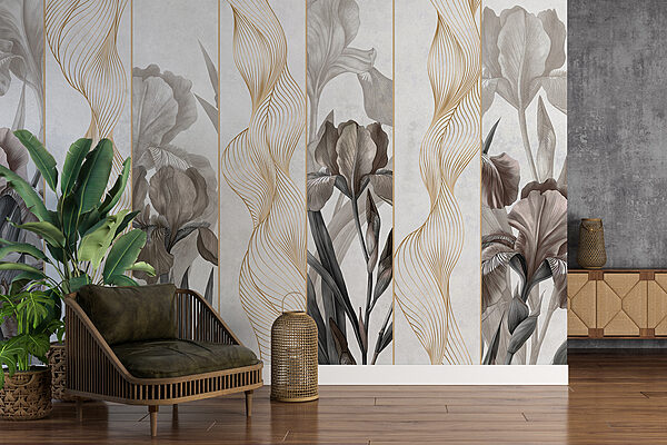 Elegant Waves and Floral Design Elegant Waves and Floral Design