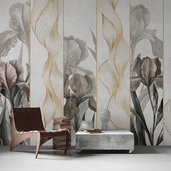 Elegant Waves and Floral Design Elegant Waves and Floral Design