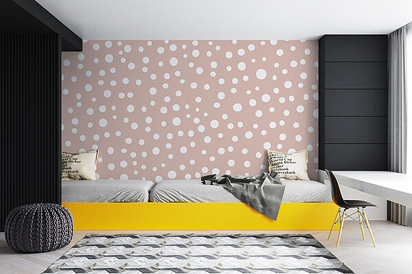 Pink and white polka dot pattern Pink and white polka dot pattern