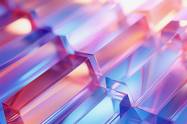 Close up of a group of glass blocks Close up of a group of glass blocks