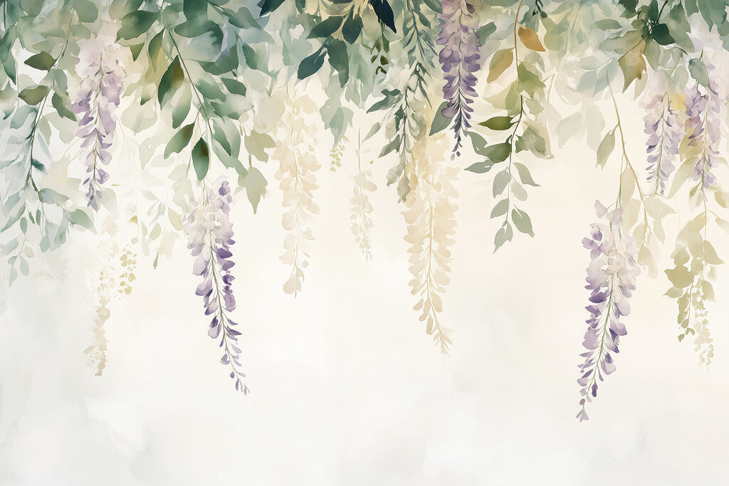 Painting of flowers and leaves Painting of flowers and leaves