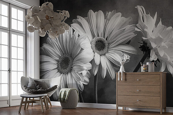 Group of flowers with petals Group of flowers with petals