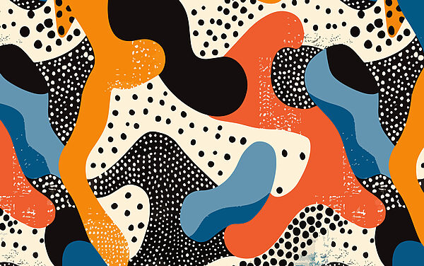 Colorful pattern with black dots Colorful pattern with black dots