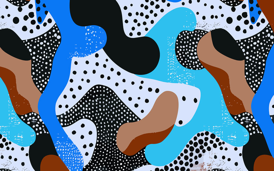 Wall murals Colorful pattern with dots and spots - Image 3