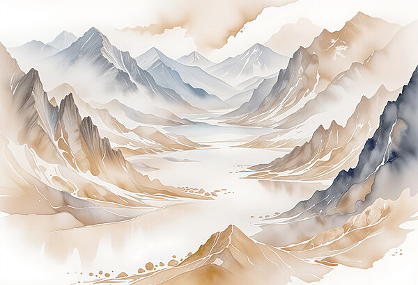 River running through a valley of mountains River running through a valley of mountains