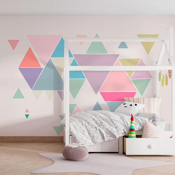Group of triangles in different colors Group of triangles in different colors