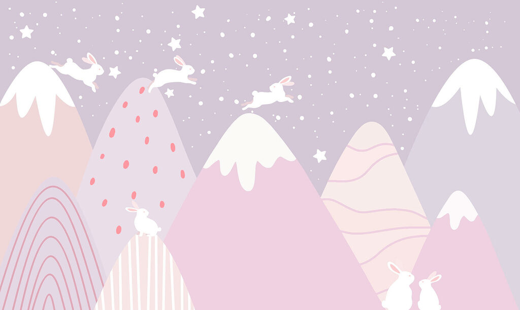 Group of rabbits on a mountain Group of rabbits on a mountain
