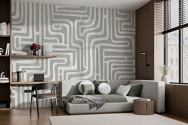 Grey and white maze Grey and white maze