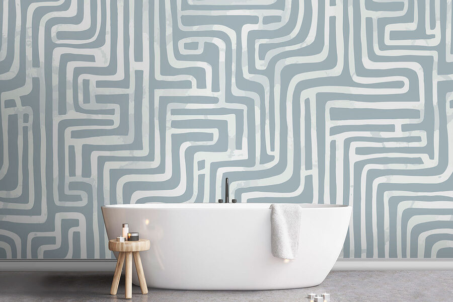 White and gray maze