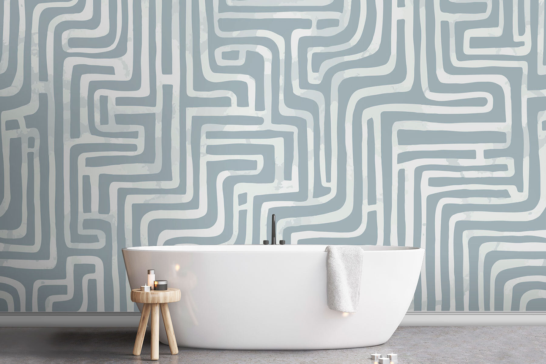 White and gray maze