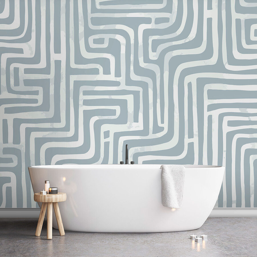 White and gray maze