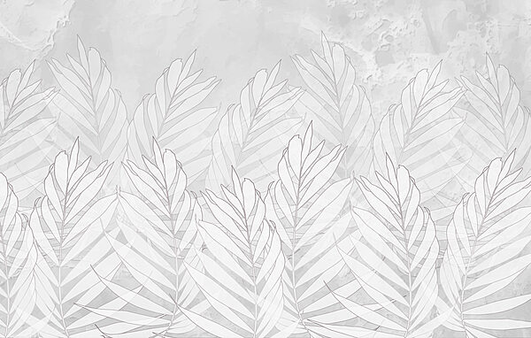 White line drawing of leaves White line drawing of leaves