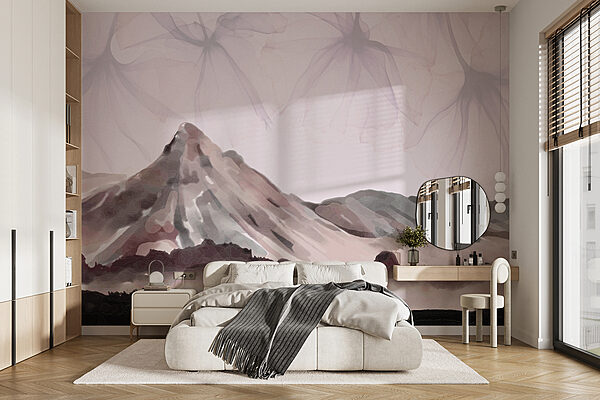 Painting of a mountain range Painting of a mountain range