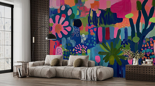 Colorful painting of plants and flowers w08284pig3r 600x333 - Colorful painting of plants and flowers