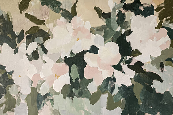 Painting of flowers and leaves Painting of flowers and leaves