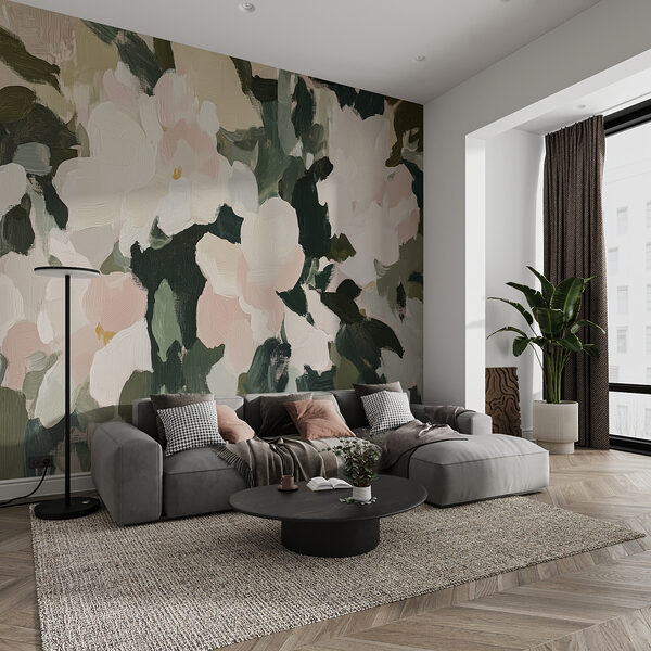 Painting of flowers and leaves Painting of flowers and leaves