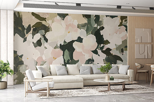 Painting of flowers and leaves Painting of flowers and leaves