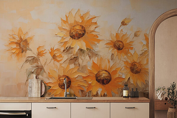 Painting of sunflowers Painting of sunflowers