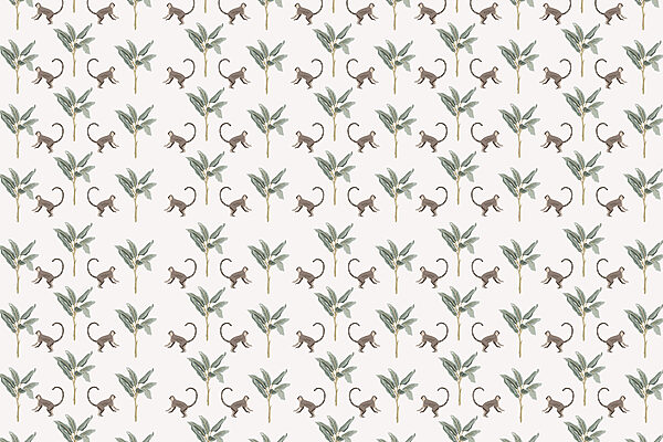 Pattern of monkeys and leaves Pattern of monkeys and leaves