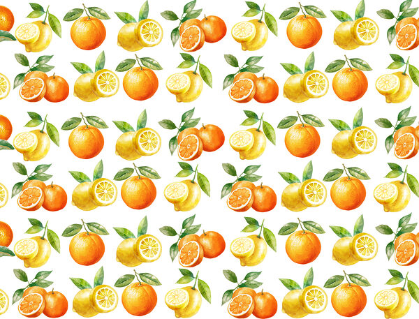 Pattern of oranges and lemons Pattern of oranges and lemons