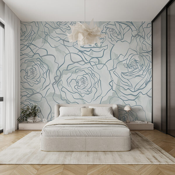 Pattern of roses on a white background Pattern of roses on a white background