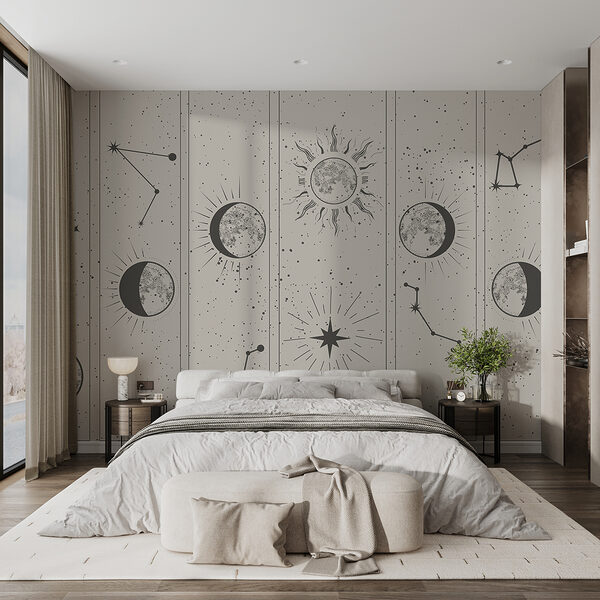 Group of images of the sun and moon Group of images of the sun and moon