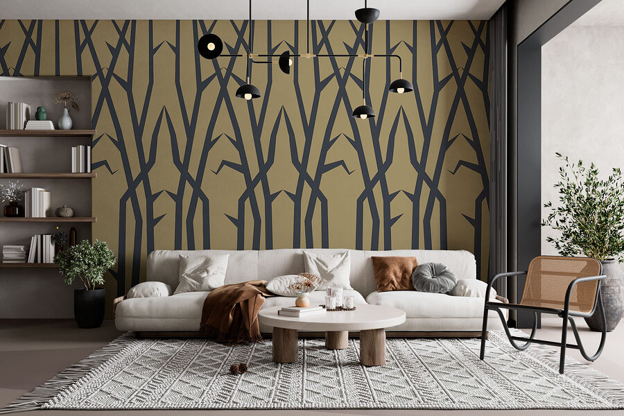 Pattern of thin branches