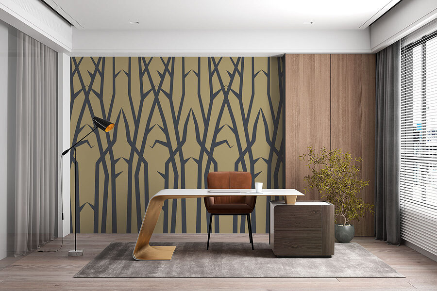 Pattern of thin branches