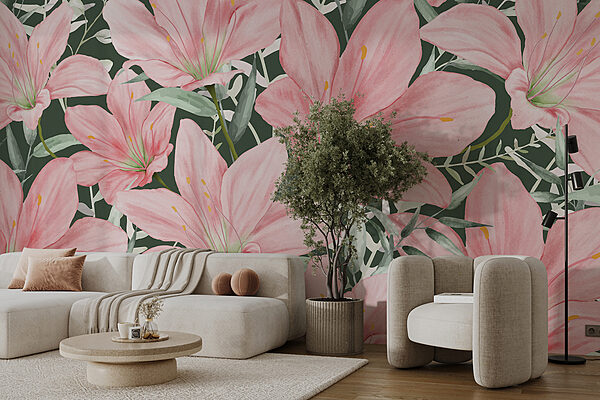 Pattern of pink flowers Pattern of pink flowers