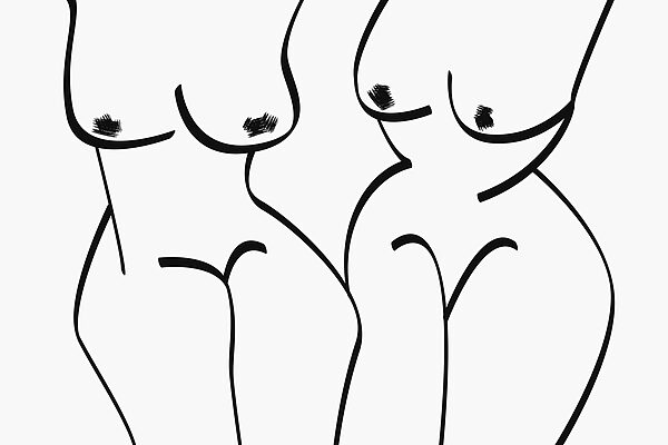 Group of women's body Group of women's body