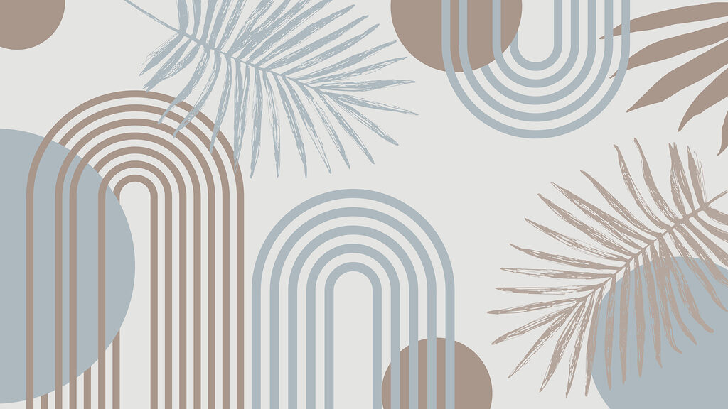 Pattern of leaves and a rainbow Pattern of leaves and a rainbow