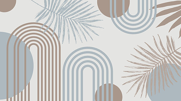 Pattern of leaves and a rainbow Pattern of leaves and a rainbow