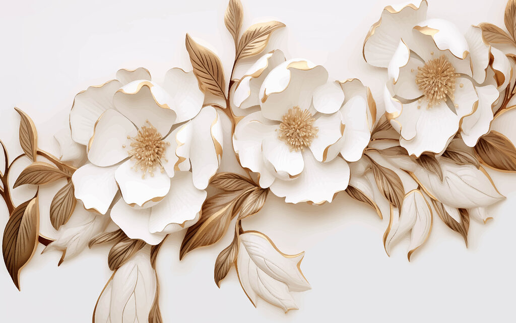 Elegant blooms in creamy hues. Elegant blooms in creamy hues.