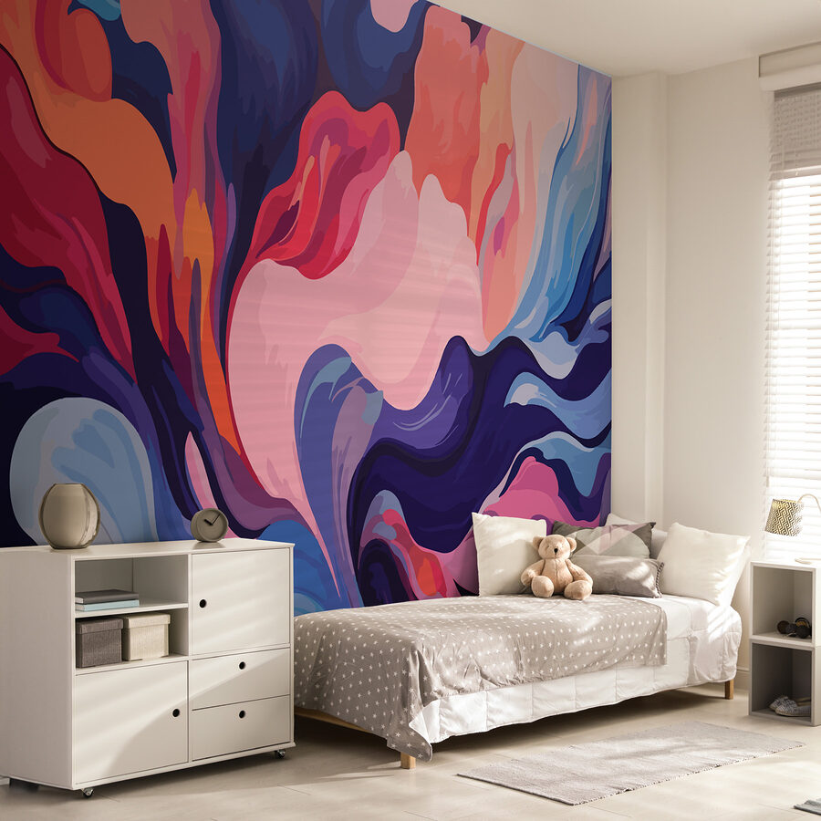 Wall murals Colorful swirls of paint