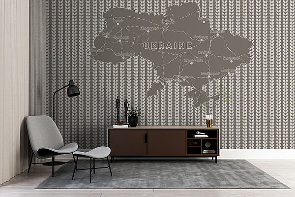 Map of ukraine with white text Map of ukraine with white text