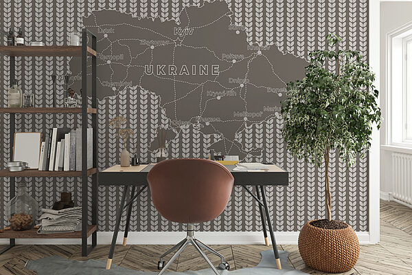 Map of ukraine with white text Map of ukraine with white text