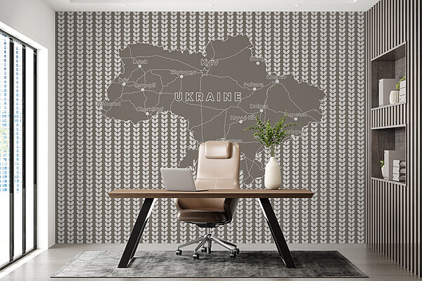 Map of ukraine with white text Map of ukraine with white text