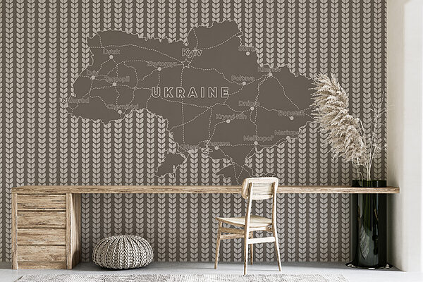 Map of ukraine with white text Map of ukraine with white text
