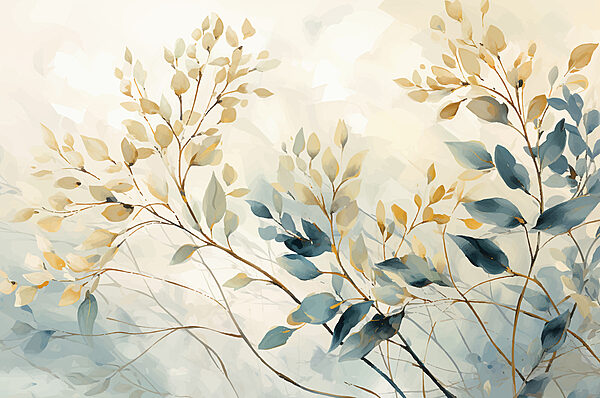 Painting of leaves and branches Painting of leaves and branches