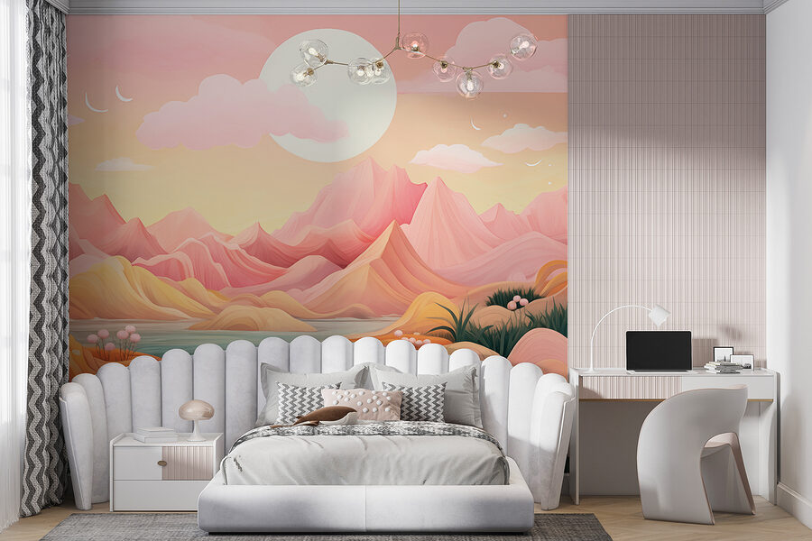 Wall murals River running through a valley - Image 4